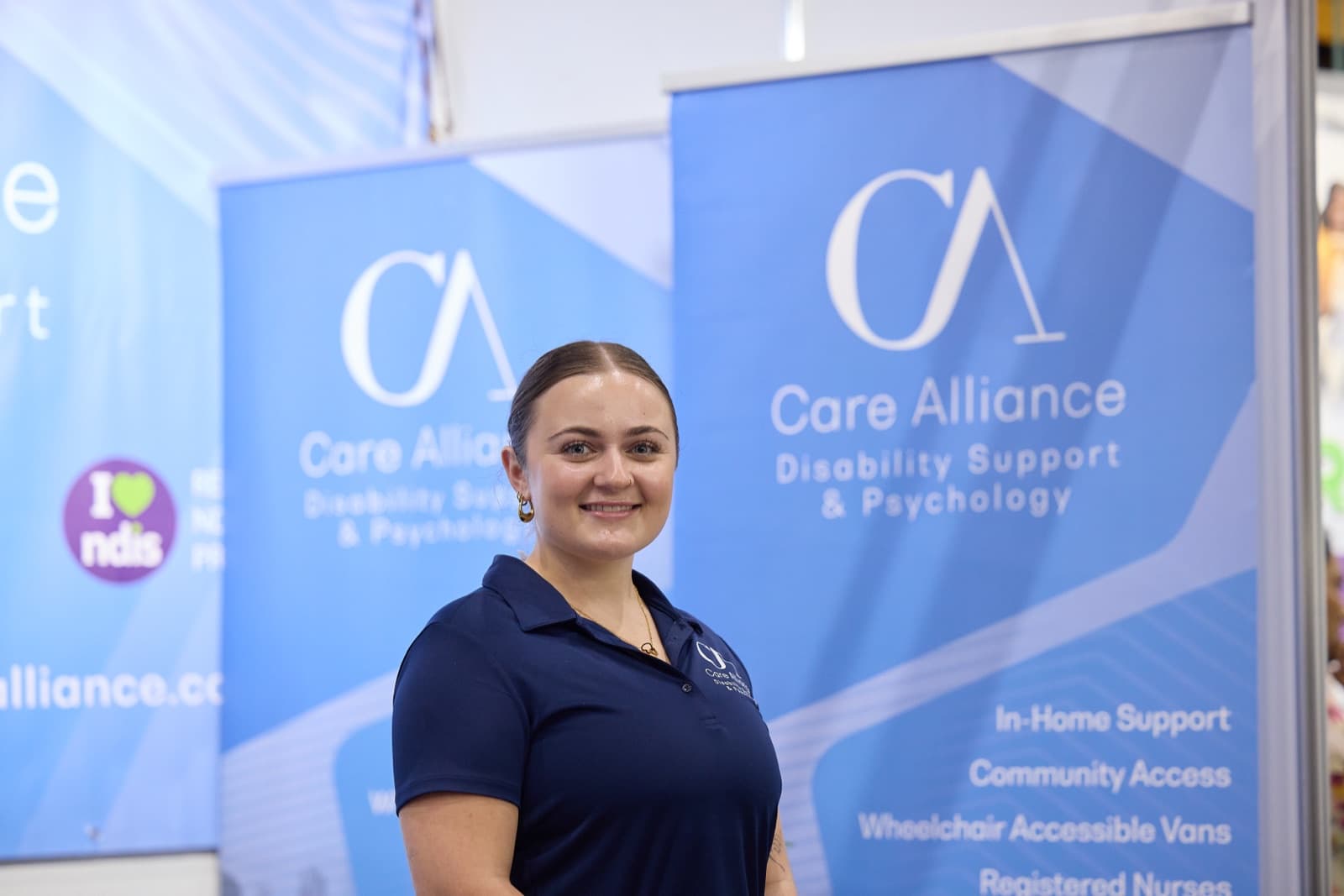 Care Alliance registered nurse in uniform at the Hunter Disability Expo
